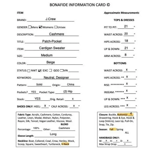 J.Crew Womens Cashmere Patch-Pocket Cardigan Sweater Size Medium Beige FA EXC - Picture 10 of 10